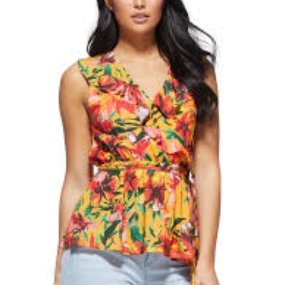 NWT Sofia Vergara wrap Ruffle Top 5x - Picture 6 of 6